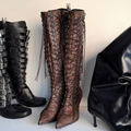 Corset boots elastic laces
