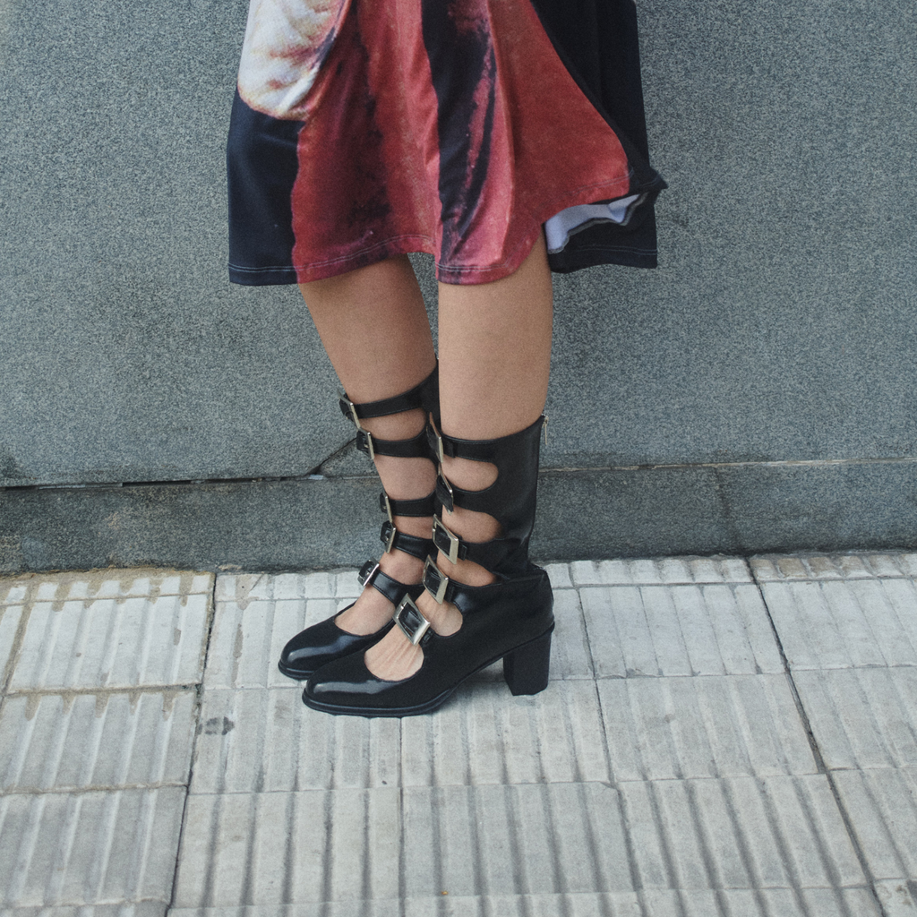 Alexa Buckled Mary Jane Heels