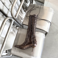 Corset boots elastic laces