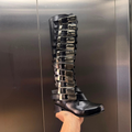 Metal boot Black