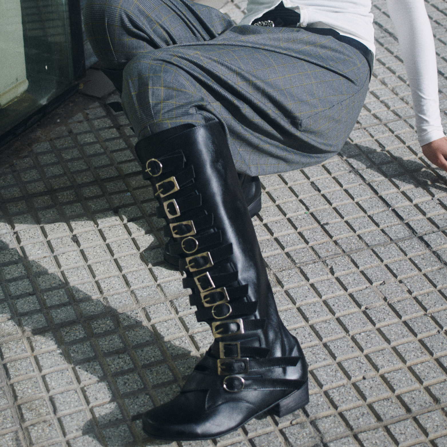Rebel buckle tall boot
